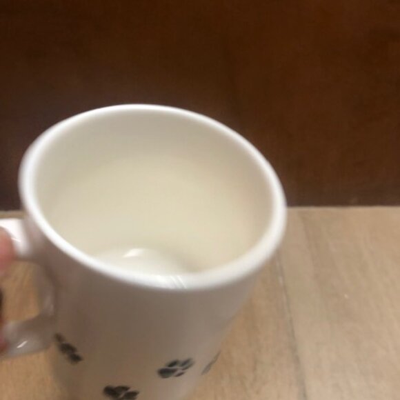 "Fur mama" paw print White with black coffee Mug/ cup - Picture 4 of 5